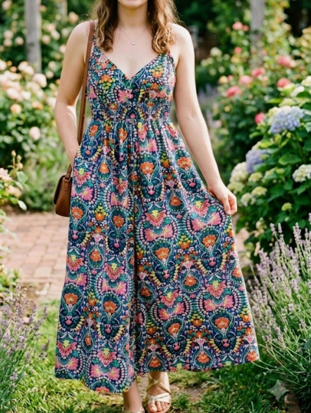 OLD NAVY Brand.. Multicolor Summer Dress Size S Viscose=Rayon
